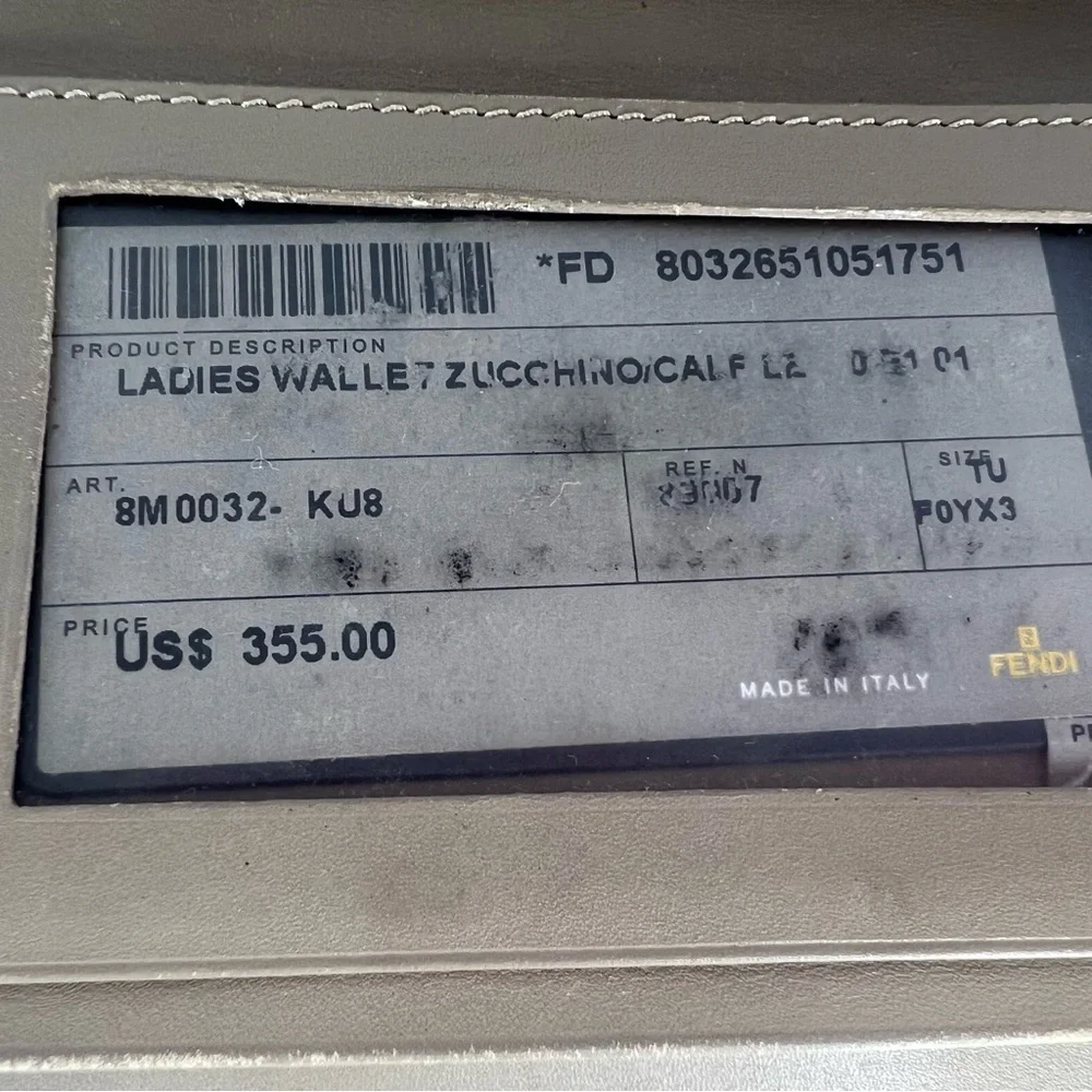 🤎Fendi‎ Beige Zucca Logo Canvas Long Wallet | PRELOVED!!🤎